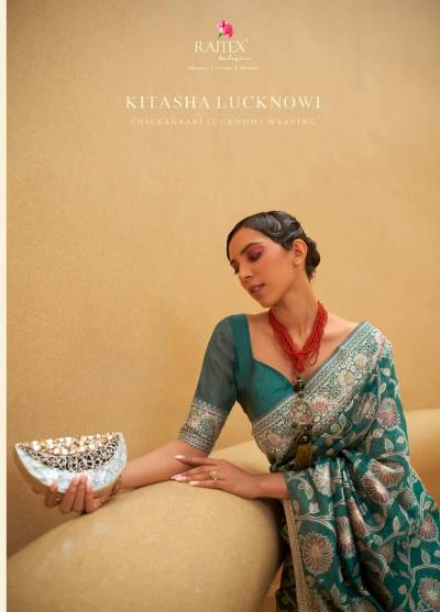 Kitasha Lucknowi By Rajtex Designer Lucknowi Weaving Saree Collection